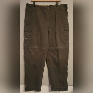 Eddie Bauer Legend Max Peak Grey Zip Off Cargo Pants. Size 42x34
